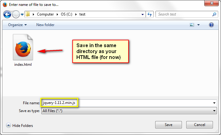 a Windows save dialog with jquery-1.11.2.min.js