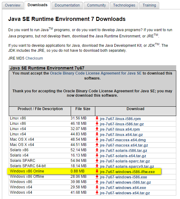 java 7u67 download